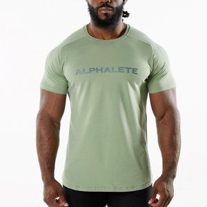 Mens Alphalete Short Sleeves | Core Tee – Sage
